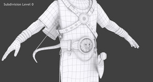 Animated Archer 3D Model Hair Thumbnail