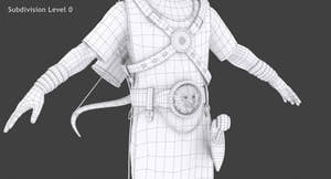 Archer 3D Model Rigged Hair Thumbnail