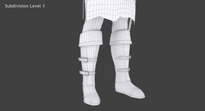 Animated Archer 3D Model Hair Thumbnail