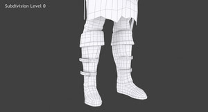 Animated Archer 3D Model Hair Thumbnail