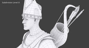 Archer Hair 3D Model Thumbnail