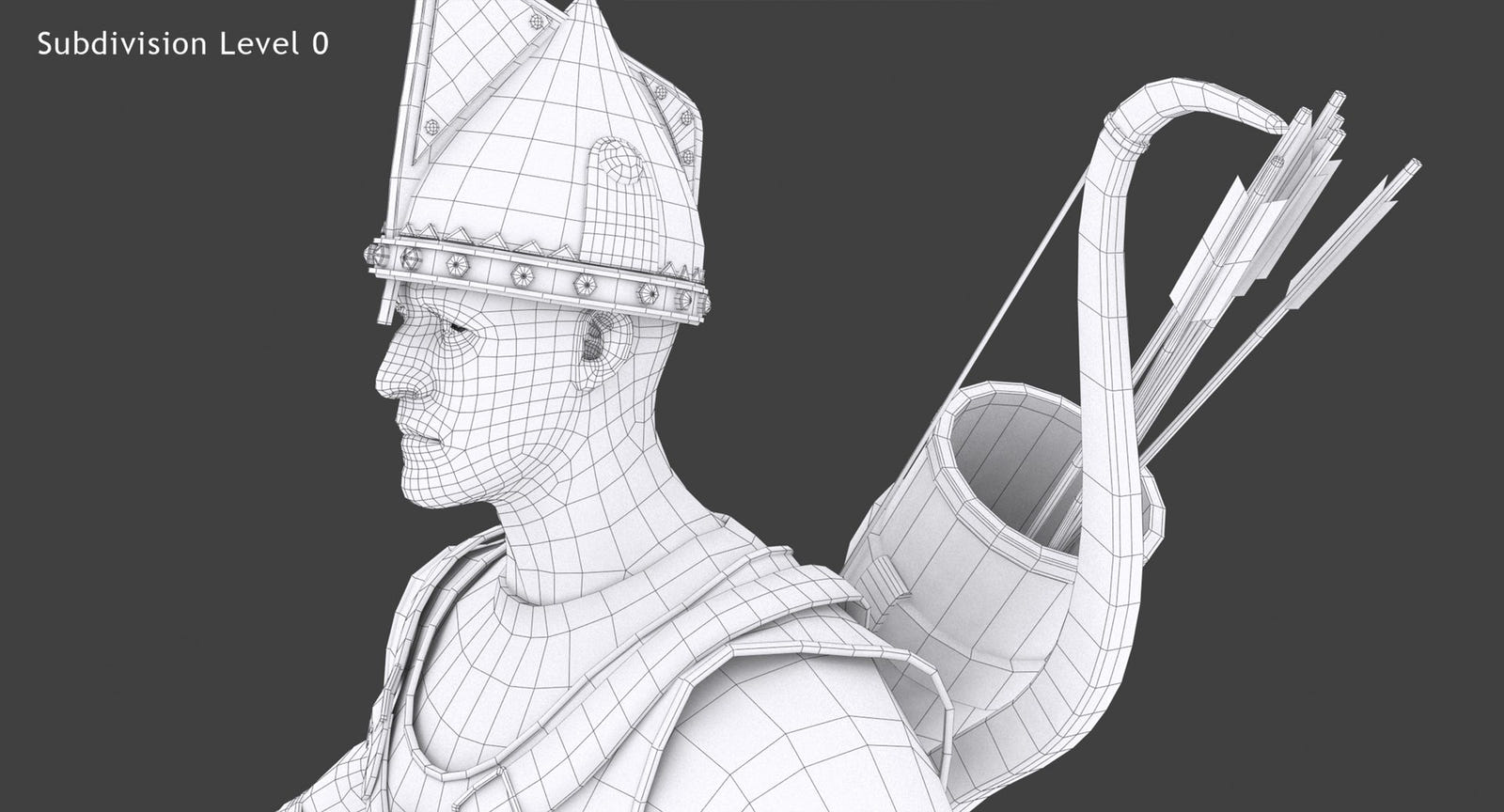 Archer 3D Model Rigged Hair