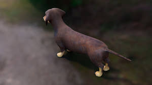 Dachshund 3D Model – Low Poly, Game-Ready Thumbnail