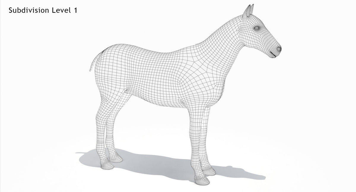 Brown Horse 3D Model Fur