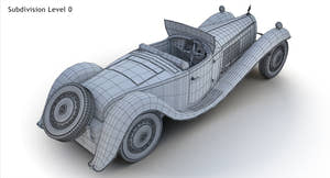 Bugatti Type 41 Royale Esders wireframe topology Thumbnail