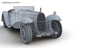 Bugatti Type 41 Royale Esders wireframe topology Thumbnail