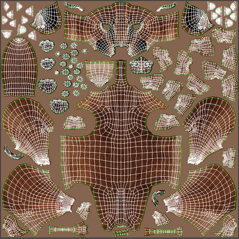 Realistic Caracal 3D Model Body UVS