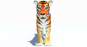 Cartoon Tiger 3D Model Thumbnail