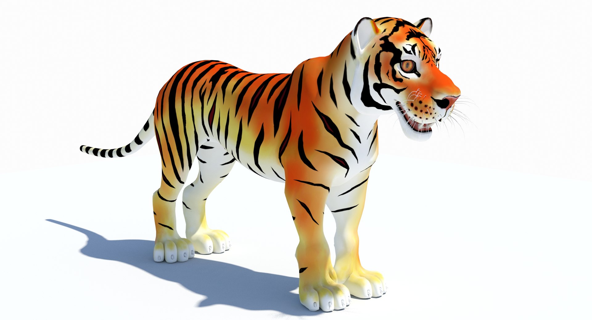 Cartoon Tiger 3D Model
