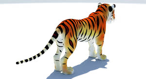 Cartoon Tiger 3D Model Thumbnail