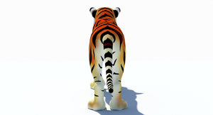 Cartoon Tiger 3D Model Thumbnail