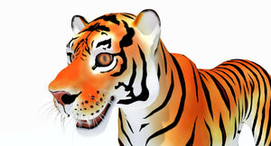 Cartoon Tiger 3D Model Thumbnail