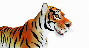 Cartoon Tiger 3D Model Thumbnail