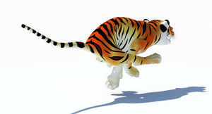 Animated Cartoon Tiger 3D Model Thumbnail