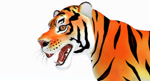Animated Cartoon Tiger 3D Model Thumbnail