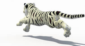 White Cartoon Tiger Animated Fur Thumbnail