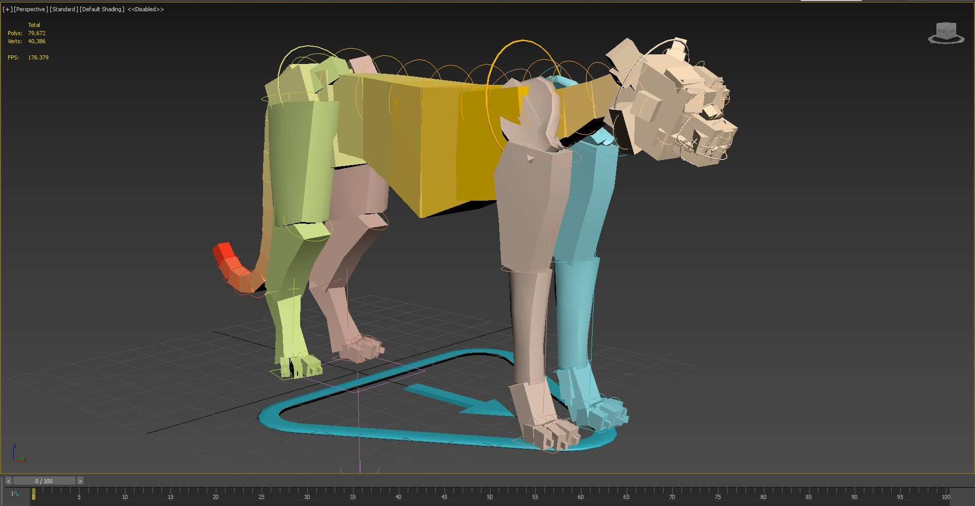 Cheetah 3D Model Animated Fur