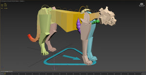 Cheetah 3D Model Animated Fur Thumbnail