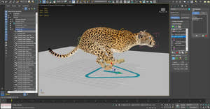 Cheetah 3D Model Animated Fur Thumbnail
