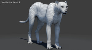 Big Cats 05 3D Model Thumbnail