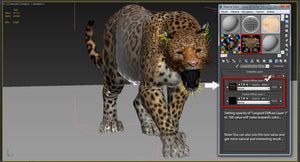 Leopard and Panther Animated 3D Model Thumbnail
