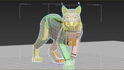 Lynx 3d Model Animated rigging