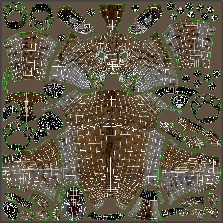Lynx 3D Model Body UVs