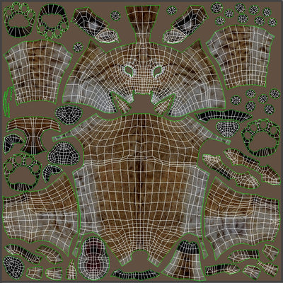 Lynx 3D Model Body UVs