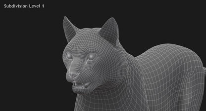 Animated White Eurasian Lynx Fur