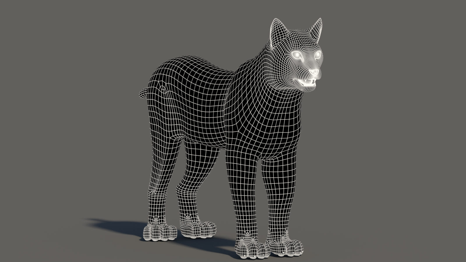 Low-Poly Eurasian Lynx 3D Model - Game-Ready