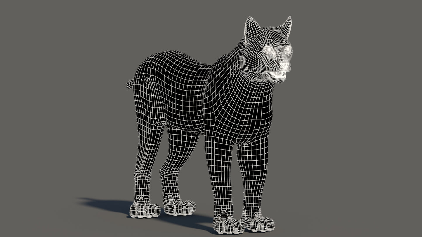 Eurasian Lynx 3D Model Fur