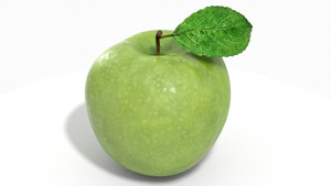 Green Apple 3D Model Thumbnail