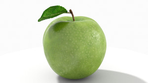 Green Apple 3D Model Thumbnail