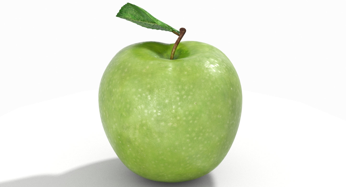 Green Apple 3d Model