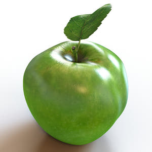 Green Apple 3D Model for VFX Thumbnail