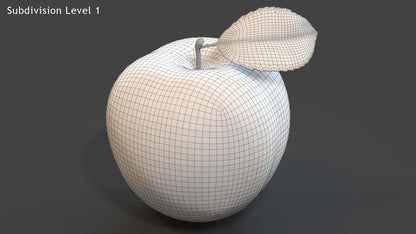 Green Apple 3d Model