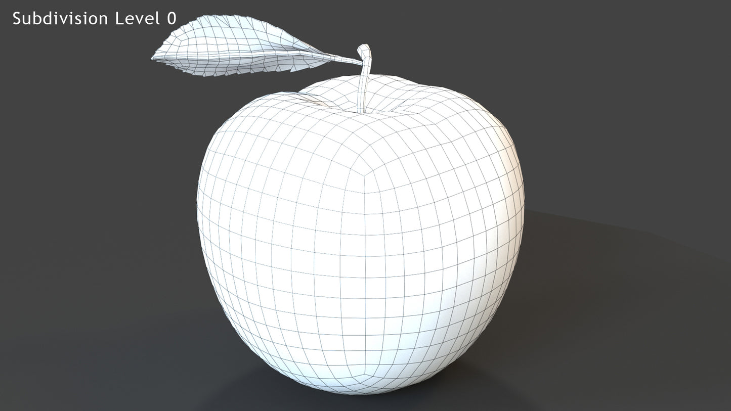 Green Apple 3d Model