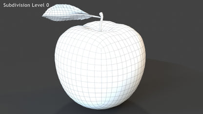 Green Apple 3d Model