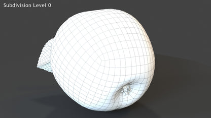 Green Apple 3d Model