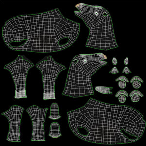 말 검은색 3D 모델 Thumbnail
