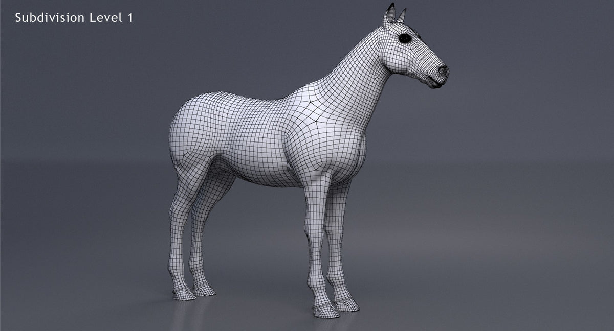 Horse Black 3D Model