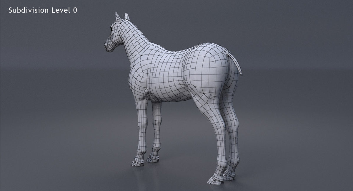 Horse Black 3D Model