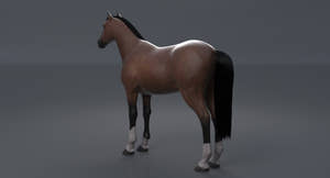 Horse Brown 3D Model Thumbnail