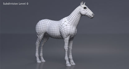 Brown Horse 3D Model V-Ray