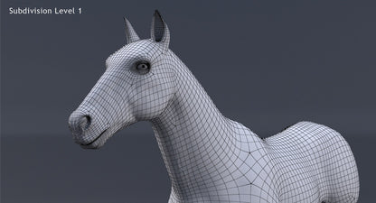 Brown Horse 3D Model V-Ray