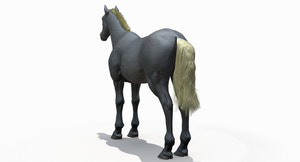 Horse Grey 3D Model Thumbnail