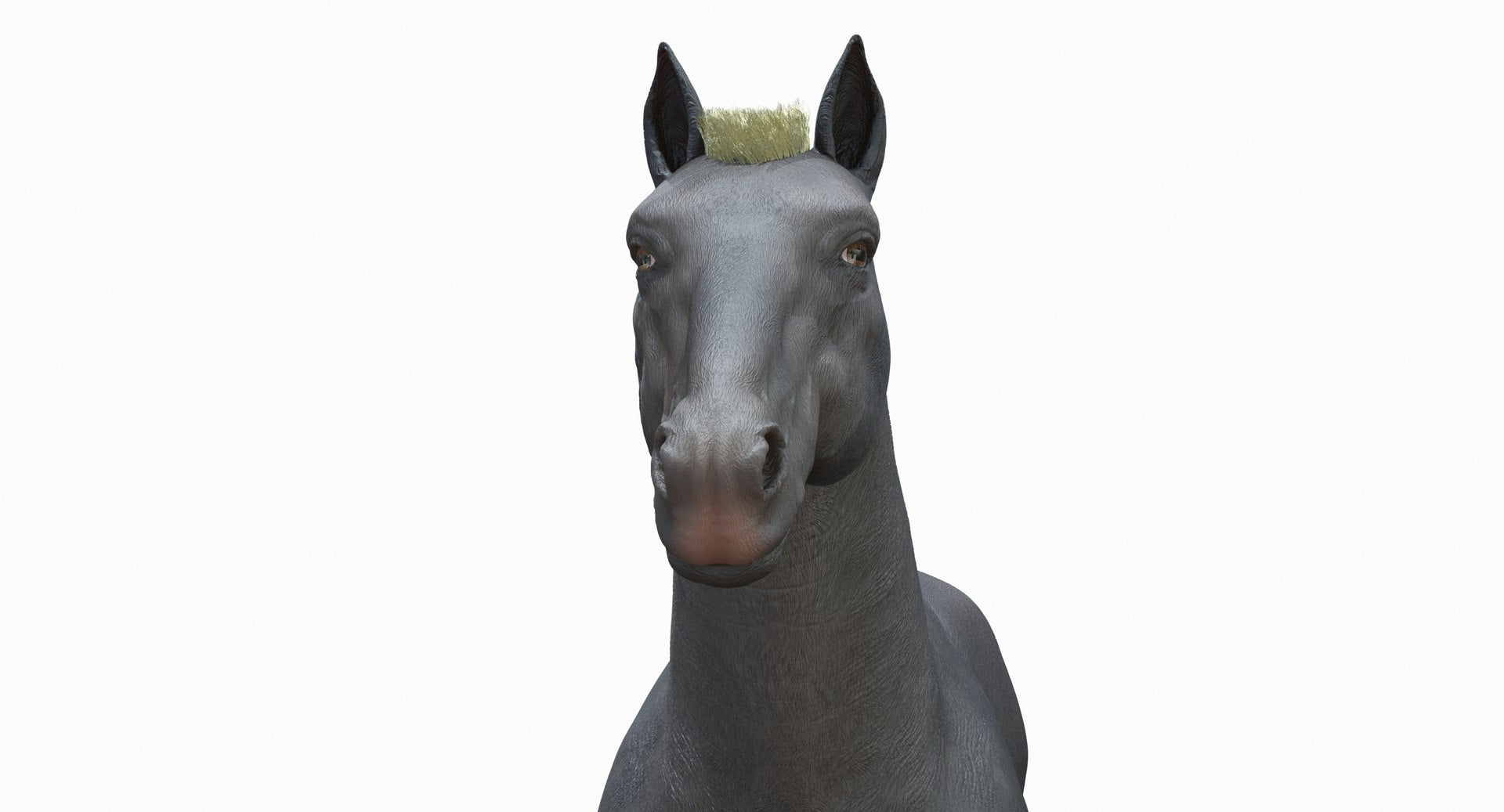Grey Horse 3D Model for Download