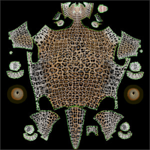 Jaguar 3D Model Body UVs Thumbnail