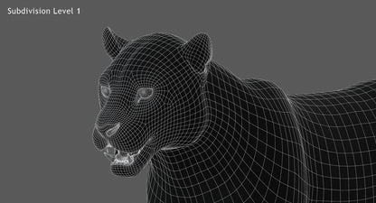 Big Cats 03 3D Model