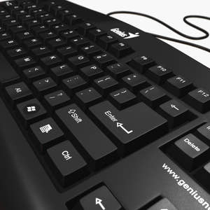Black Computer 3D Model Thumbnail